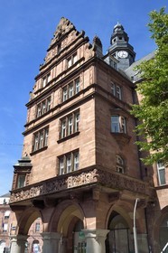 France, Moselle (57), Metz, quartier impérial, Maison de la fédération des corporations destiné à la promotion des Arts et Métiers (Gewerbehaus)