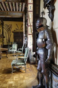France, Loir-et-Cher (41), château de Cheverny, la salle d'armes