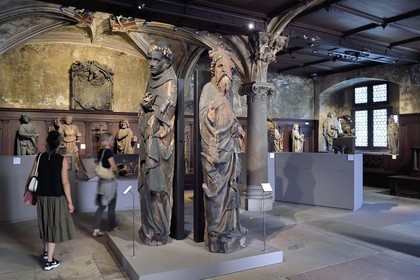 France, Bas Rhin, Strasbourg, old town listed as World Heritage by UNESCO, Musee de l'Oeuvre Notre Dame (Oeuvre Notre Dame museum), lodge room, 13th century statuary from the cathedral