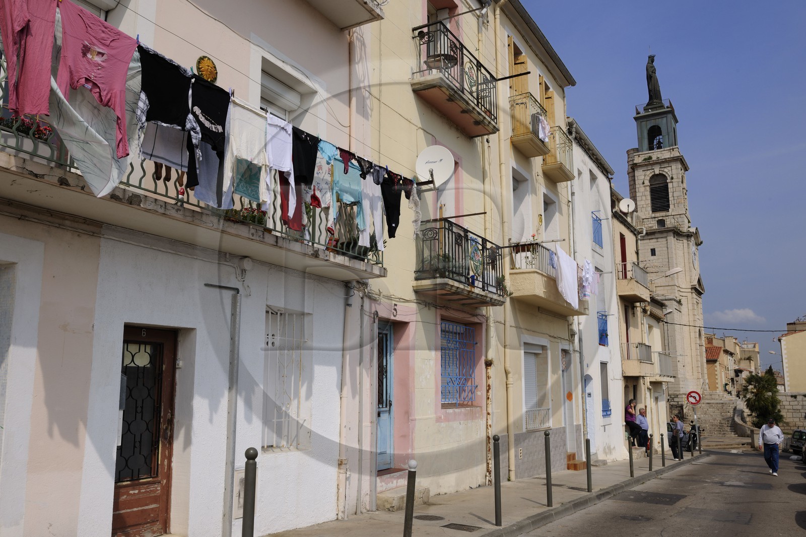 France, Hérault (34), Sète, l’église décanale Saint-Louis au bout de la Grande Rue Haute