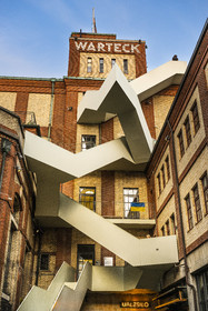 Switzerland, Basel, the site of the former Werkraum Warteck brewery which houses start-up companies, cultural venues and restaurants
