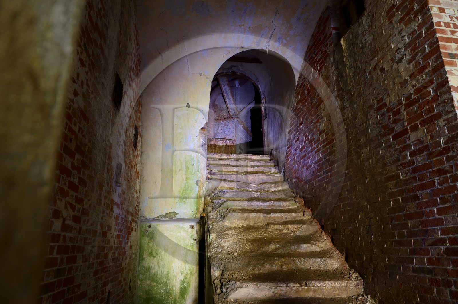France, Meuse (55), région de Douaumont, bataille de Verdun, le Fort de Souville, à l'intérieur de la tourelle Bussière
