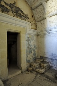 France, Indre et Loire, Chateau de Chenonceau of Renaissance style built between 1513 and 1522, the crypt under the chapel