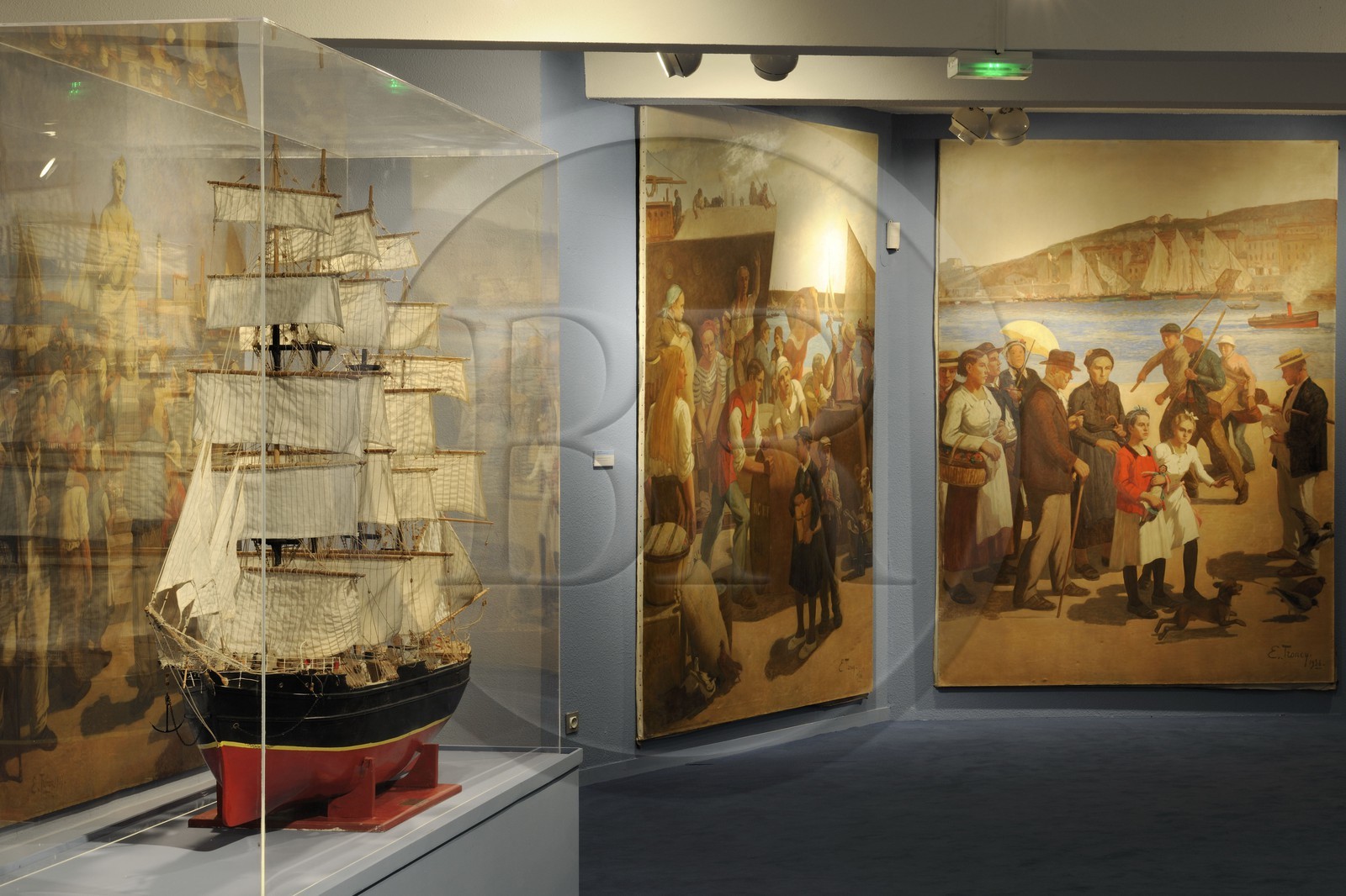 France, Hérault (34), Sète, Musée Paul Valery, Beaux-Arts et traditions sétoises, maquette de voilier