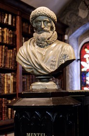 France, Bas Rhin, Selestat, humanistic library, Beatus Rhenanus' room, Mentel's statue