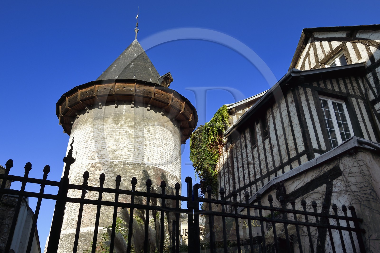 France, Seine-Maritime (76), Rouen, la tour Jeanne-d'Arc ou Grosse Tour était la tour maîtresse du château de Rouen construit par Philippe Auguste à partir de 1204, seul vestige du château