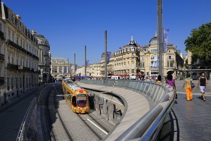 France, Hérault (34), Montpellier, centre historique, l'Ecusson, place de la Comédie