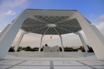 Turkey, Central Anatolia, Ankara, monument for the Turkish Republic heroes in the military cemetery