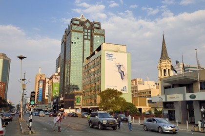 Zimbabwe, Harare, Samora Machel Avenue in downtown
