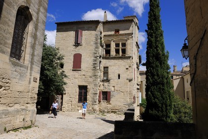 France, Gard (30), Uzès, maison Renaissance plan Saint-Etienne