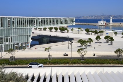 France, Bouches-du-Rhône (13), Marseille, Zone Euroméditerranée, Esplanade J4, La Villa Méditerranée de l'architecte Stefano Boeri