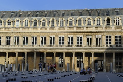 France, Paris (75), Palais Royal, les colonnes de Buren