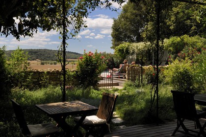 France, Gard, region of the Pays d'Uzege, luxury Bed and Breakfasts the Clos du Lethe in the hamlet St. Mediers in the village of Montaren and St. Mediers