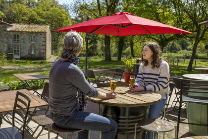 France, Vendee, Saint-Malô-du-Bois, Auberge de Poupet in the Poupet valley crossed by the Sèvre Nantaise