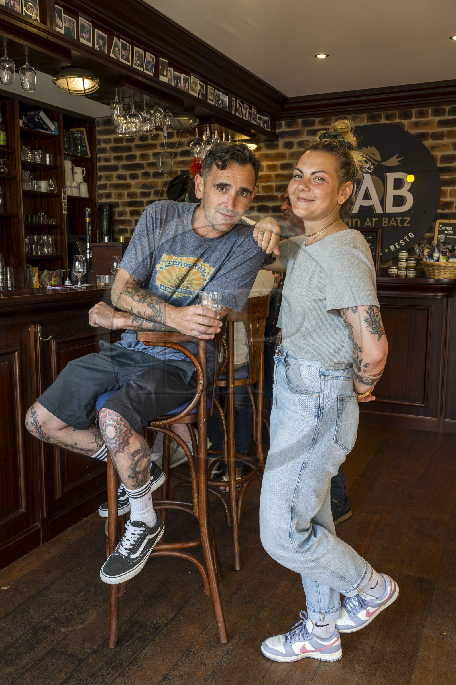 France, Finistère (29), Iles du Ponant, Ile de Batz, restaurant-crêperie Le PAB - Penn Ar Batz