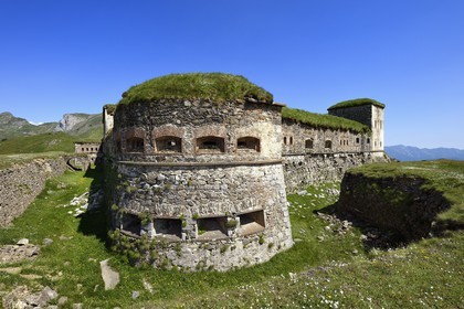France, Alpes-Maritimes, the Central Fort at the Col (pass) de Tende (1871m), fortifications built by the Italians in 1881