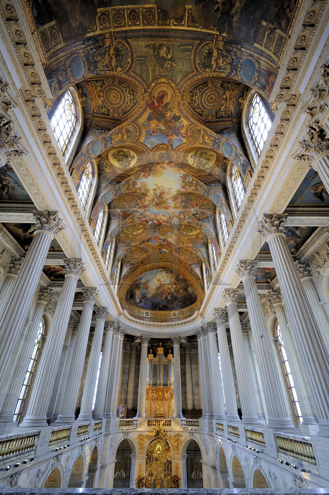 France, Yvelines (78), château de Versailles, classé Patrimoine Mondial de l'UNESCO, la Chapelle Royale, encore utilisée pour des concerts