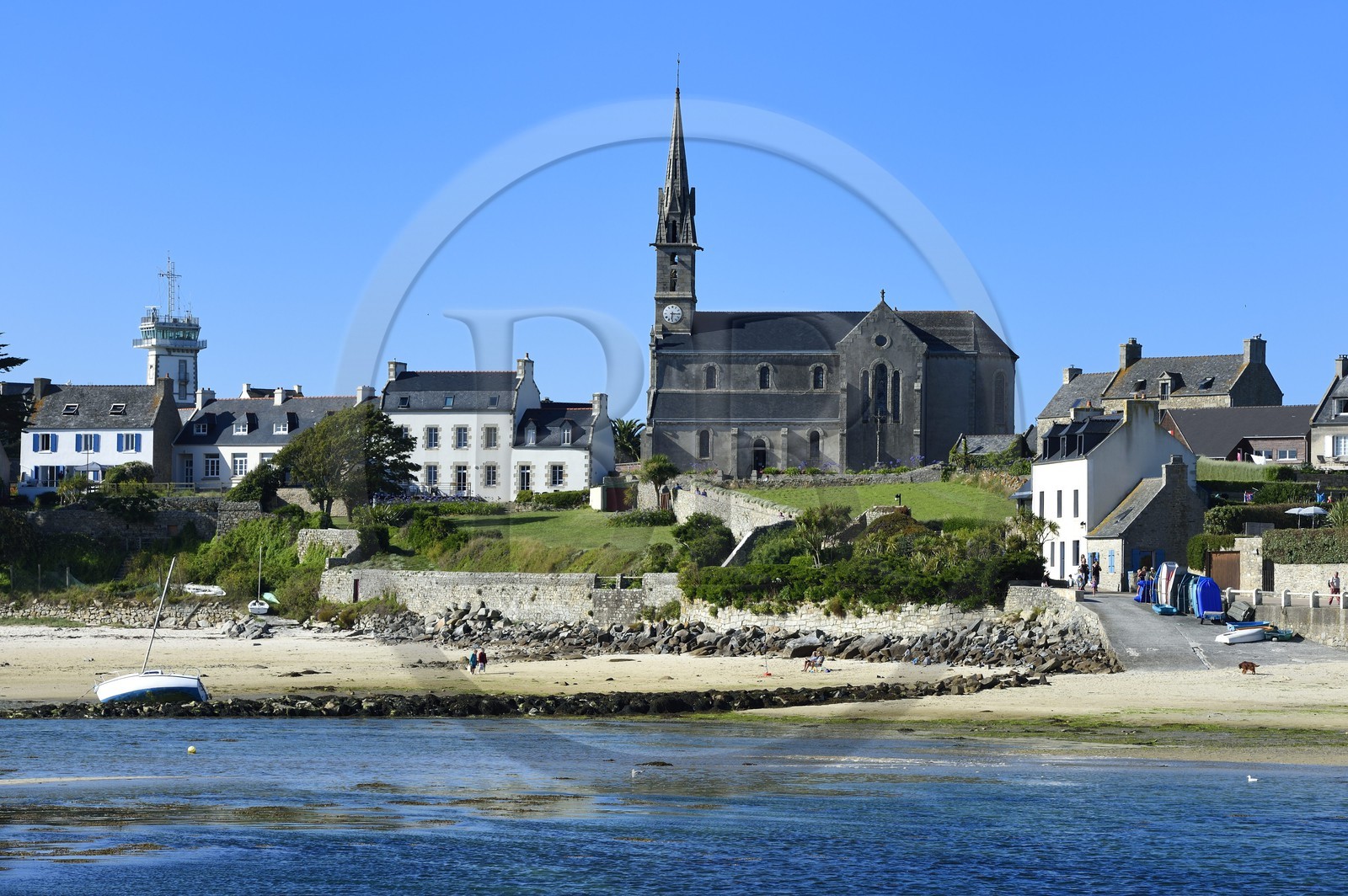 France, Finistère (29), Ile-de-Batz, Porz Kernok, église Notre Dame du Bon Secours France, Finistère (29), Ile-de-Batz, Porz Kernok, église Notre Dame du Bon Secours