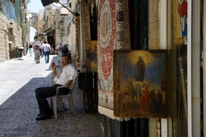Israel, Jerusalem, holy city, the old town listed as World Heritage by UNESCO, the Via Dolorosa in the Muslim Quarter