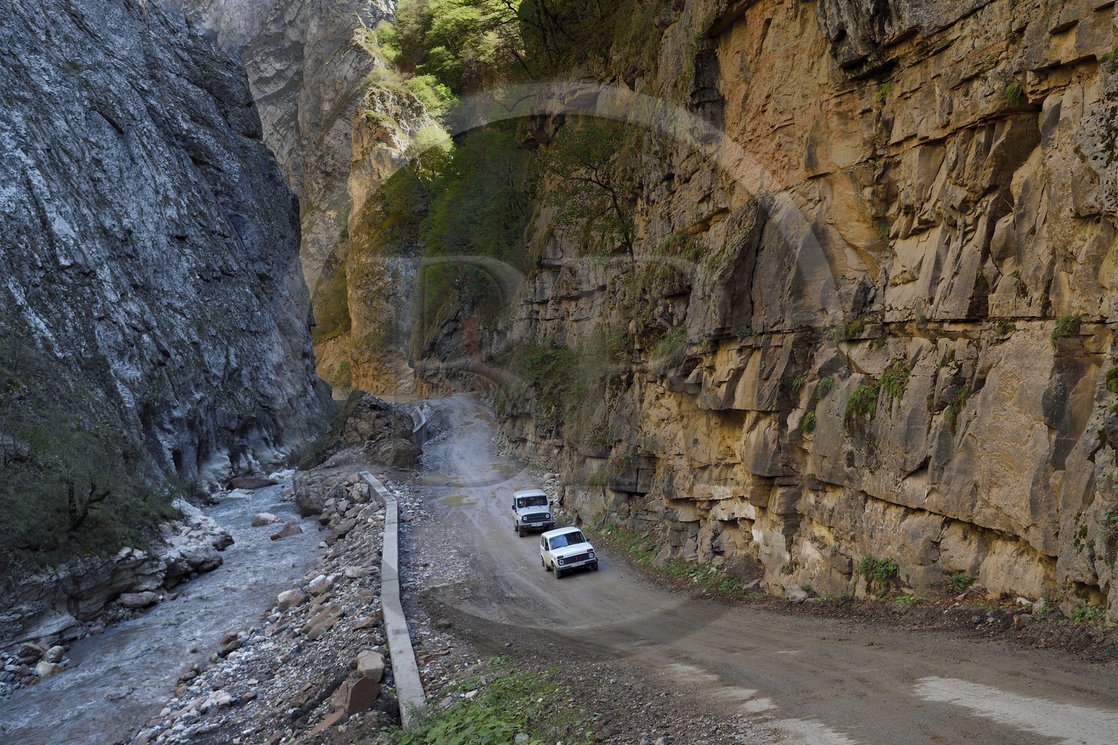 Azerbaïdjan, région de Quba (Guba), chaine de montagne du Grand Caucase, route Xinaliq Yolu vers Khinalug, vallée de Qudialchai