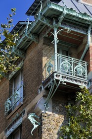 France, Paris (75), le Castel-Beranger, immeuble du 14 rue La Fontaine de style Art Nouveau  par Hector Guimard
