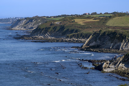 France, Pyrénées-Atlantiques (64), la côte du Pays-Basque, le domaine d'Abbadia géré par le Conservatoire du littoral et la corniche basque