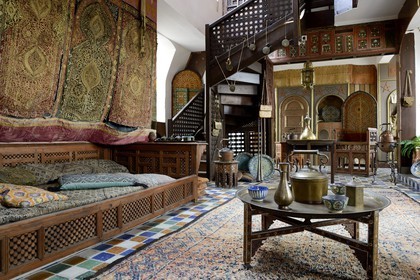 France, Meurthe-et-Moselle, Saintois region, Thorey-Lyautey,  Marshal of France Hubert Lyautey castle, the Moroccan lounge