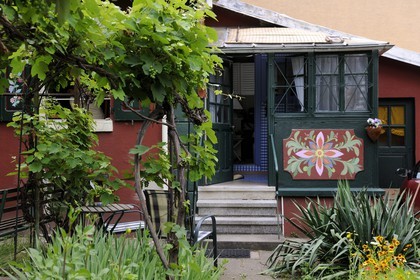 France, Haut-Rhin (68), Mulhouse, la Cité ouvrière, passage de Lauriers, une des seules maisons à être préservée et ne pas avoir subi de grosses transformations