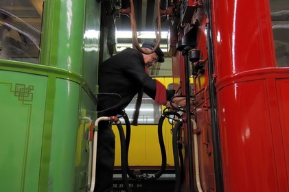 France, Paris (75) l'ancienne rame de metro parisien Sprague Thomson