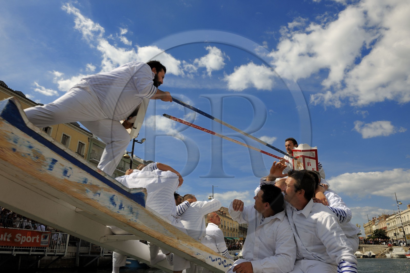 France, Hérault (34), Sète, canal Royal, fête de la Saint Louis, joutes sètoises
