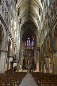 France, Moselle, Metz, Saint Etienne cathedral, the nave and the core