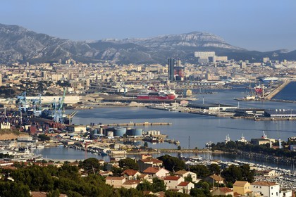 France, Bouches du Rhone, Marseille, Grand Port Maritime de Marseille or GPMM, East Basin, Marina Estaque