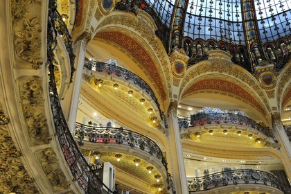 France, Paris (75), le grand magasin des Galeries Lafayette situé boulevard Haussmann