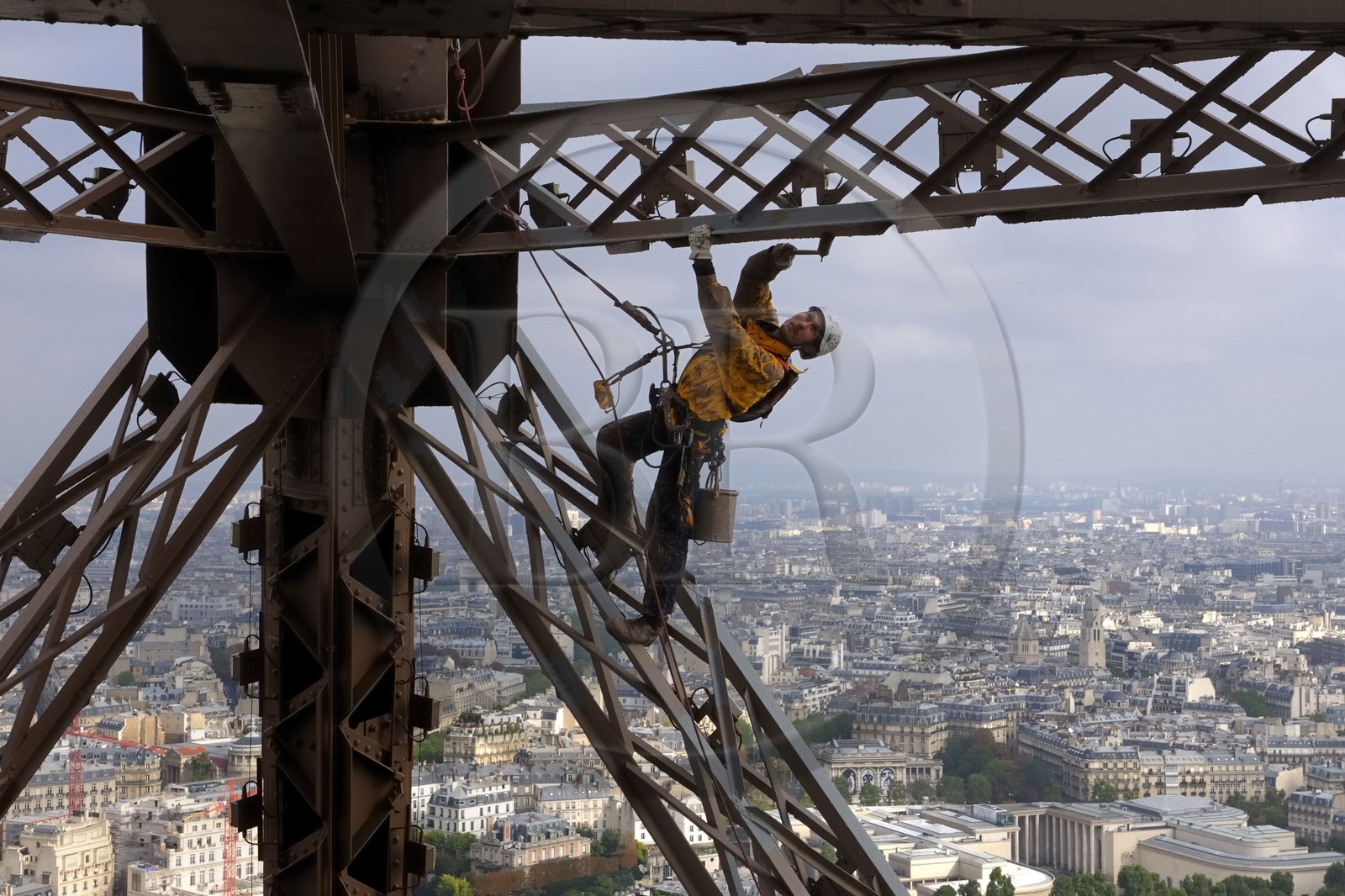 France, Paris (75), peintres de la Tour Eiffel