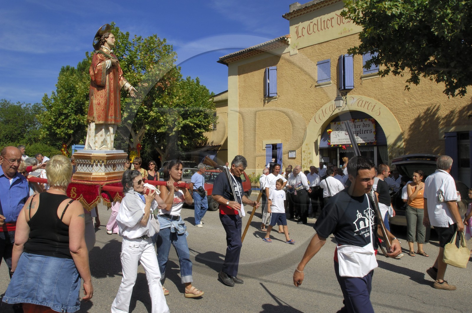 France, Var (83), la Provence Verte, Bras, la Bravade, procession de Saint-Etienne