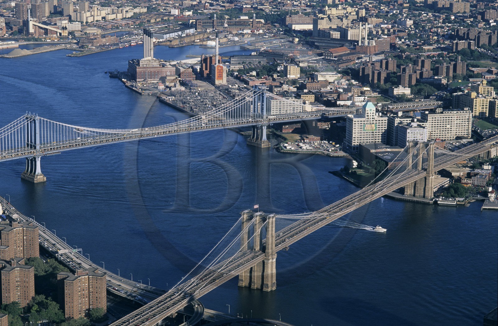 Etats-Unis, New York, Manhattan, le Pont de Brooklyn et de Manhattan