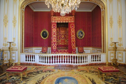 France, Loir et Cher (41), Vallée de la Loire classée Patrimoine Mondial de l' UNESCO, château de Chambord, chambre d' Apparat dans les appartements du Roi