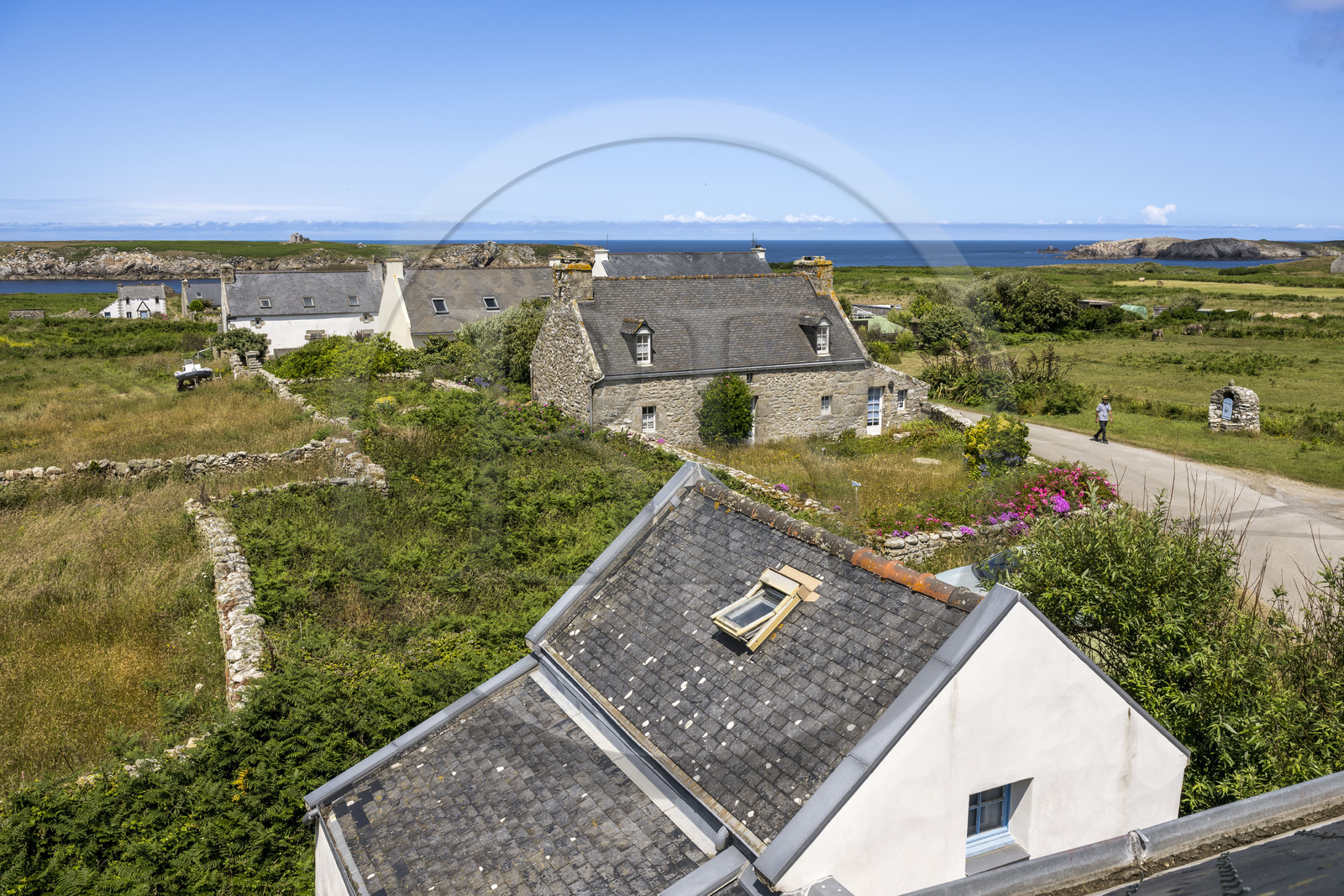 France, Finistère (29), Mer d'Iroise, Ile d'Ouessant, hameau de Keranchas