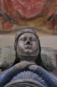 France, Maine et Loire, Loire Valley listed as World Heritage by UNESCO, Fontevraud l' Abbaye, Fontevraud Abbey Church, House of Plantagenet recumbent statues, Isabelle d' Angouleme, John Lackland's wife