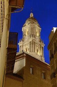 Espagne, Andalousie, Malaga, la cathédrale, Catedral Basílica de la Encarnacion, depuis la calle San Augustin