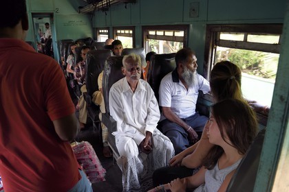 Sri Lanka, Province du Sud, train de Galle à Colombo