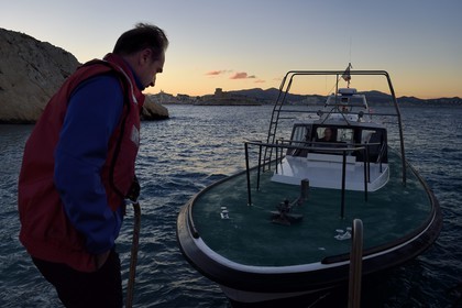 France, Bouches-du-Rhône (13), Marseille, le Pilote maritime de la Station de Pilotage de Marseille-Fos et Président du Club de la Croisière Marseille Provence Jean-François Suhas