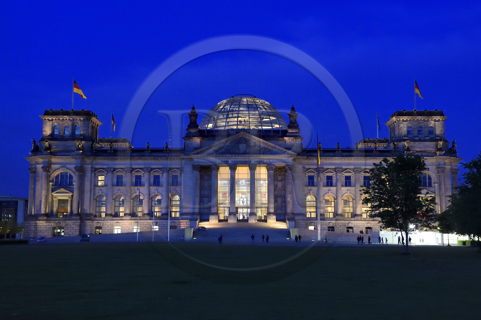 Germany, Berlin, the Reichstag with the Bundestag(German Parlement since 1999) glass dome by the architect Sir Norman Foster