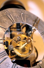 France, Doubs (25), Morteau, horloge comtoise de l'atelier Cupillard