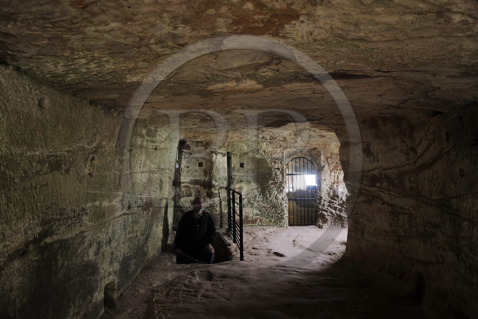 France, Bas-Rhin (67), château de Fleckenstein, pièce troglodityque