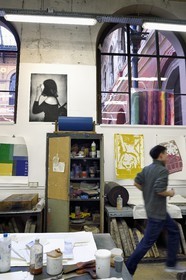 France, Paris, Saint Germain des Pres district, Ecole nationale superieure des Beaux-Arts (Fine Arts school), printing-multiple department in the Palais des Etudes (Palace of Studies)