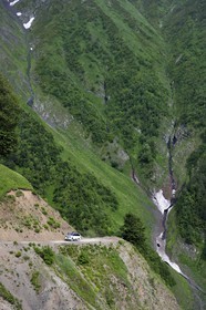 Géorgie, Kakheti, region de Touchétie, la très spectaculaire piste qui relie Telavi à Omalo en passant par le Col d'Abano à 2826 mètres