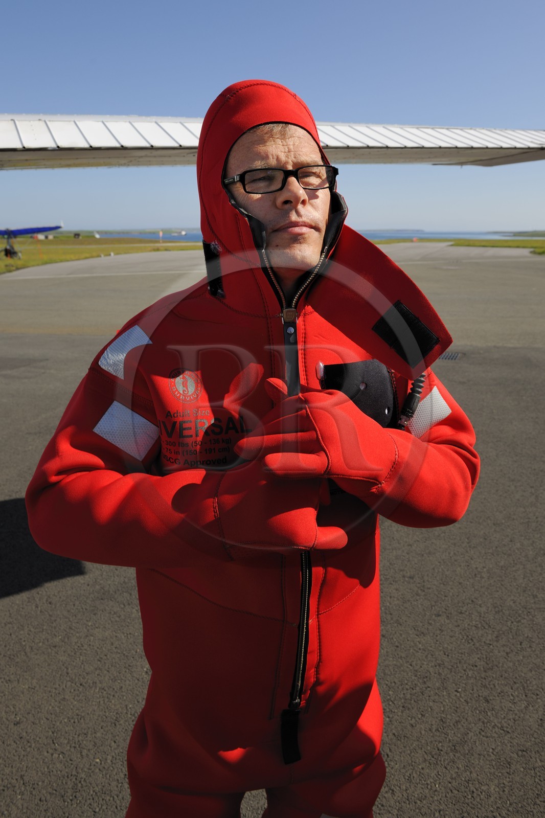 Royaume-Uni, Ecosse, Iles Orcades, Mainland, aéroport de Kirkwall, préparation de vol pour l'Islande