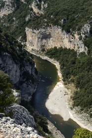 France, Ardeche, Ardeche Gorges, 30 km long from Vallon Pont d'Arc to Saint Martin d'Ardeche
