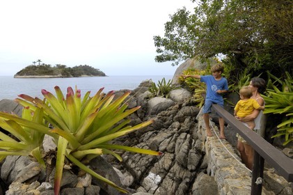 Brazil, Rio de Janeiro State, Paraty, Catimbau island, the family of Maria Irene Campers who lives on the island Catimbau